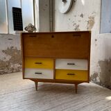 Furniture chest of drawers two-tone 60s