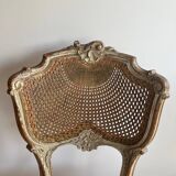 2 caned chairs in Louis XV Regency style