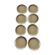 8 flat plates sandstone Sarreguemines collection art workshop 70s