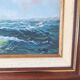 Vintage painting on canvas "Marine / Sailboat" signed Simon
