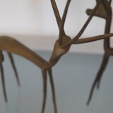 Pair of brass gazelles