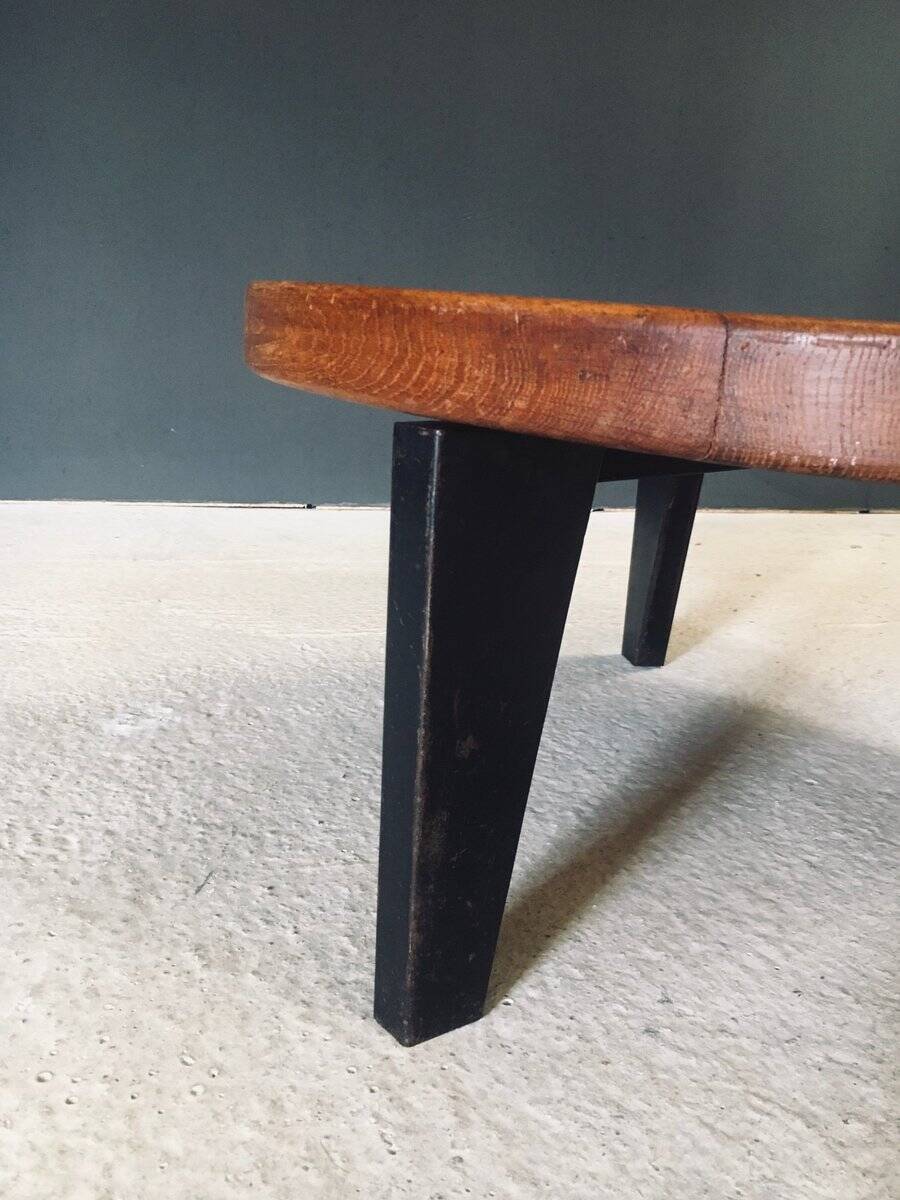 Mid-Century Industrial Tripod Coffee Table, France, 1950s