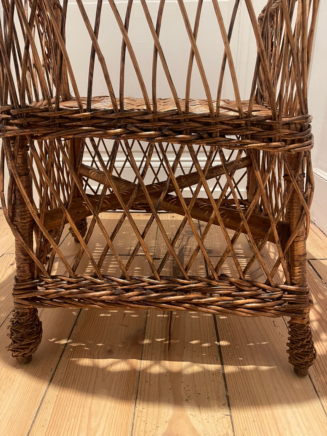 Vintage rattan armchair
