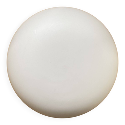 Applique murale plafonnier demi sphérique demi lune 24 cm verre blanc mat