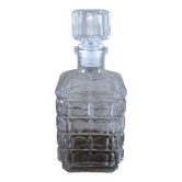 Carafe à whisky verre Carrés relief vintage