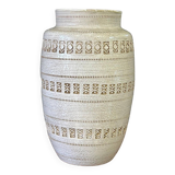 Jean Besnard (1889-1958) After, Cracked Glaze Vase with Geometric Pattern Circa 1940