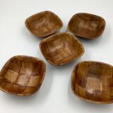 Set of 5 banana leaf dishes