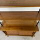 1950s wooden and metal bookshelf shelf