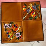 Ceramic & wrought iron table R.Leduc Vallauris