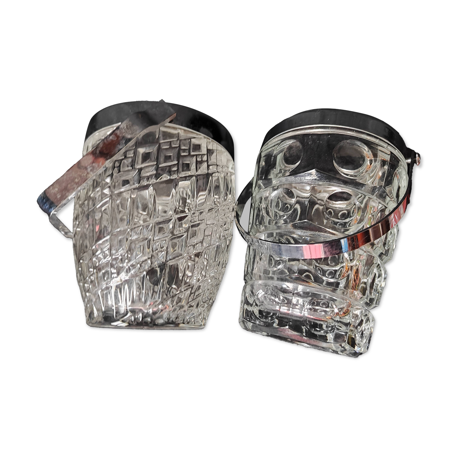 1960/80 /2 cut crystal ice buckets