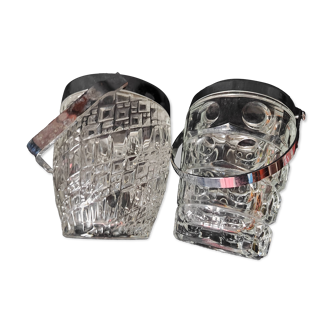 1960/80 /2 cut crystal ice buckets