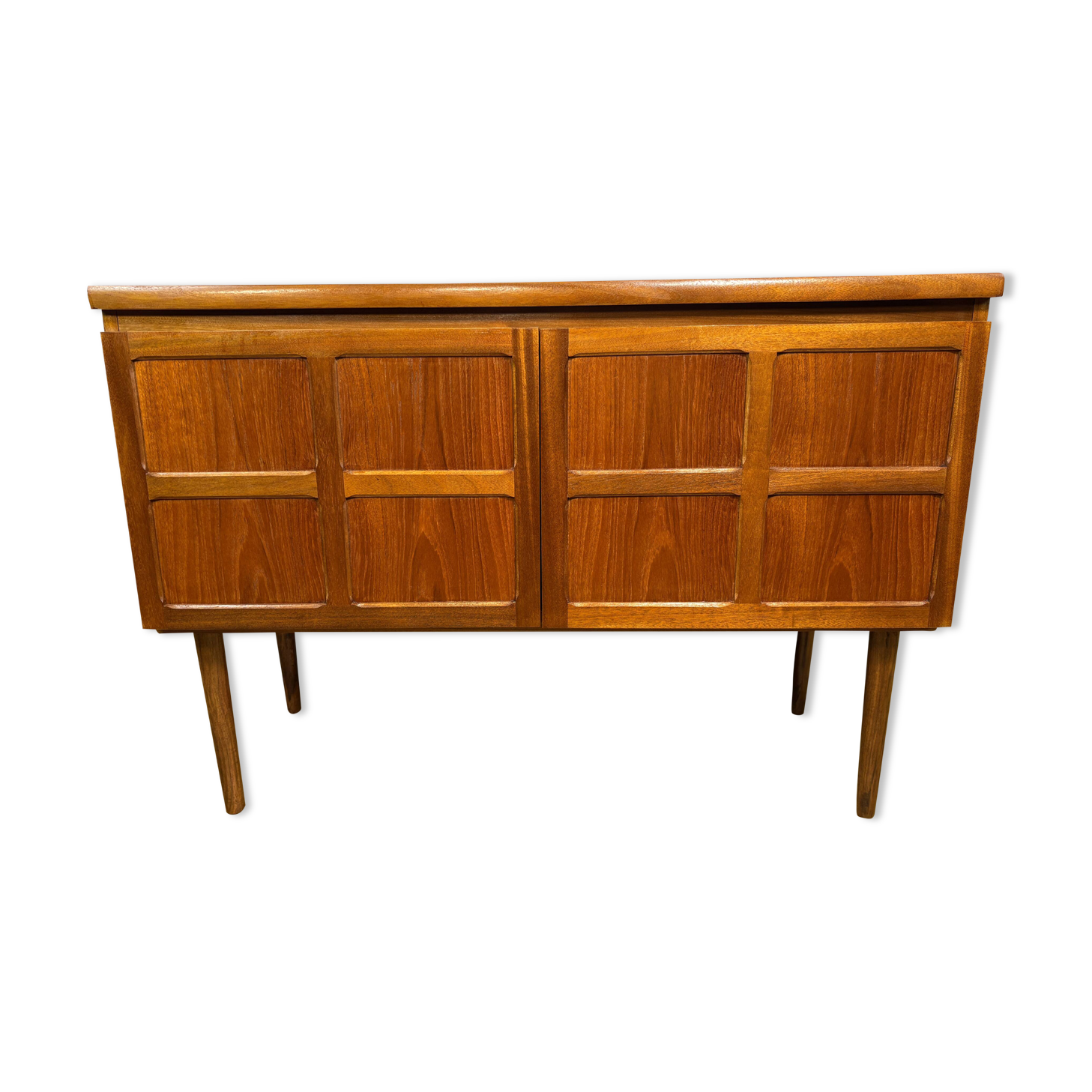 Mid-Century Retro Vintage Teak Sideboard by Nathan 1960s    Square Design •