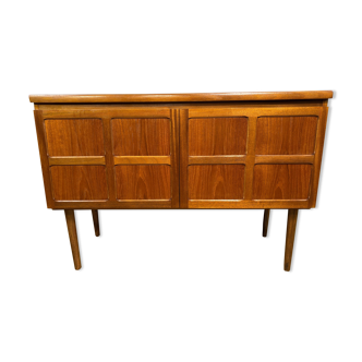 Mid-Century Retro Vintage Teak Sideboard by Nathan 1960s    Square Design •
