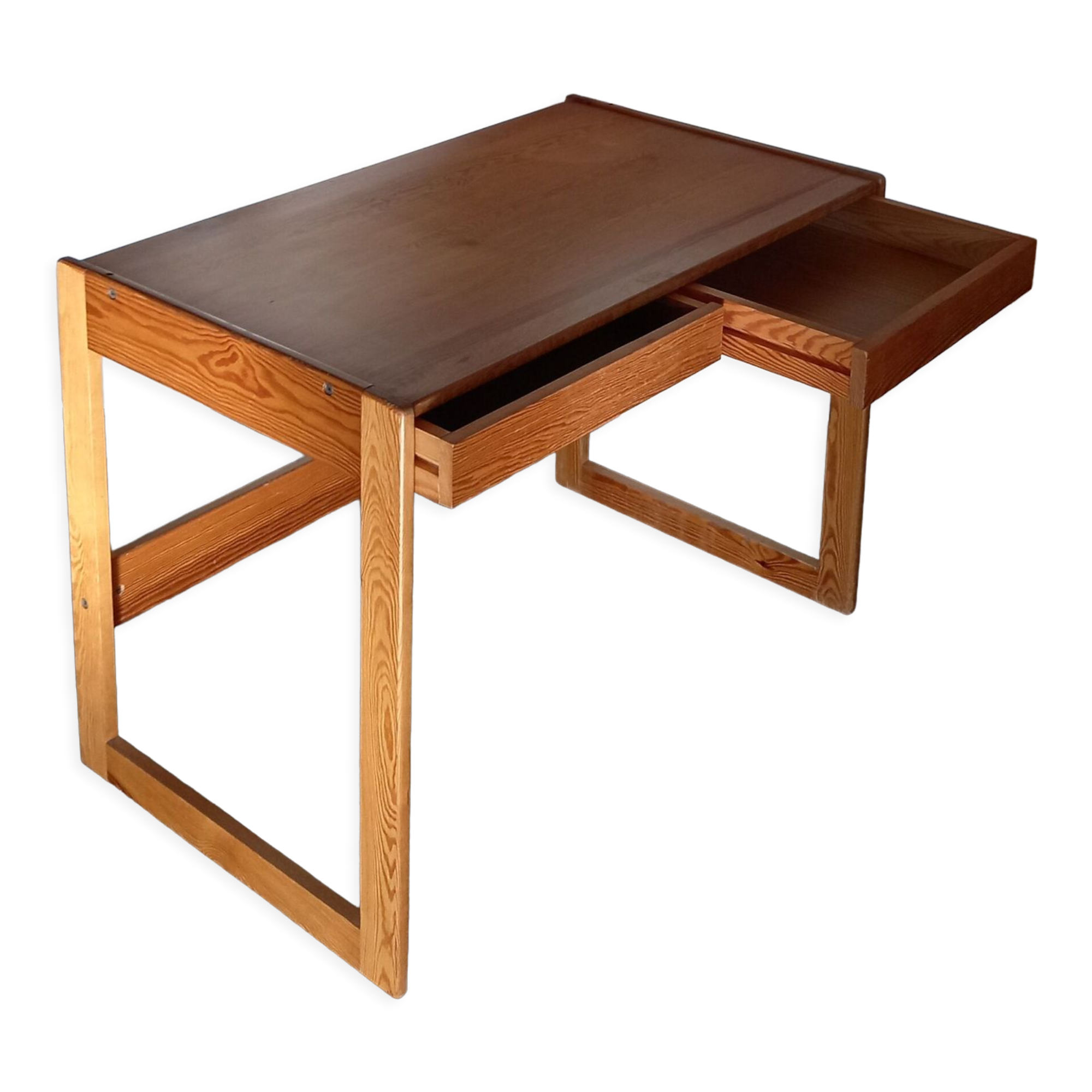 Desk and pine chair