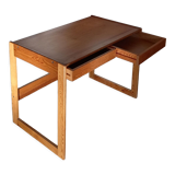 Desk and pine chair