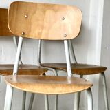 Chaises d'école vintage, lot de 6