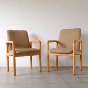 Pair of Danish armchairs in beech