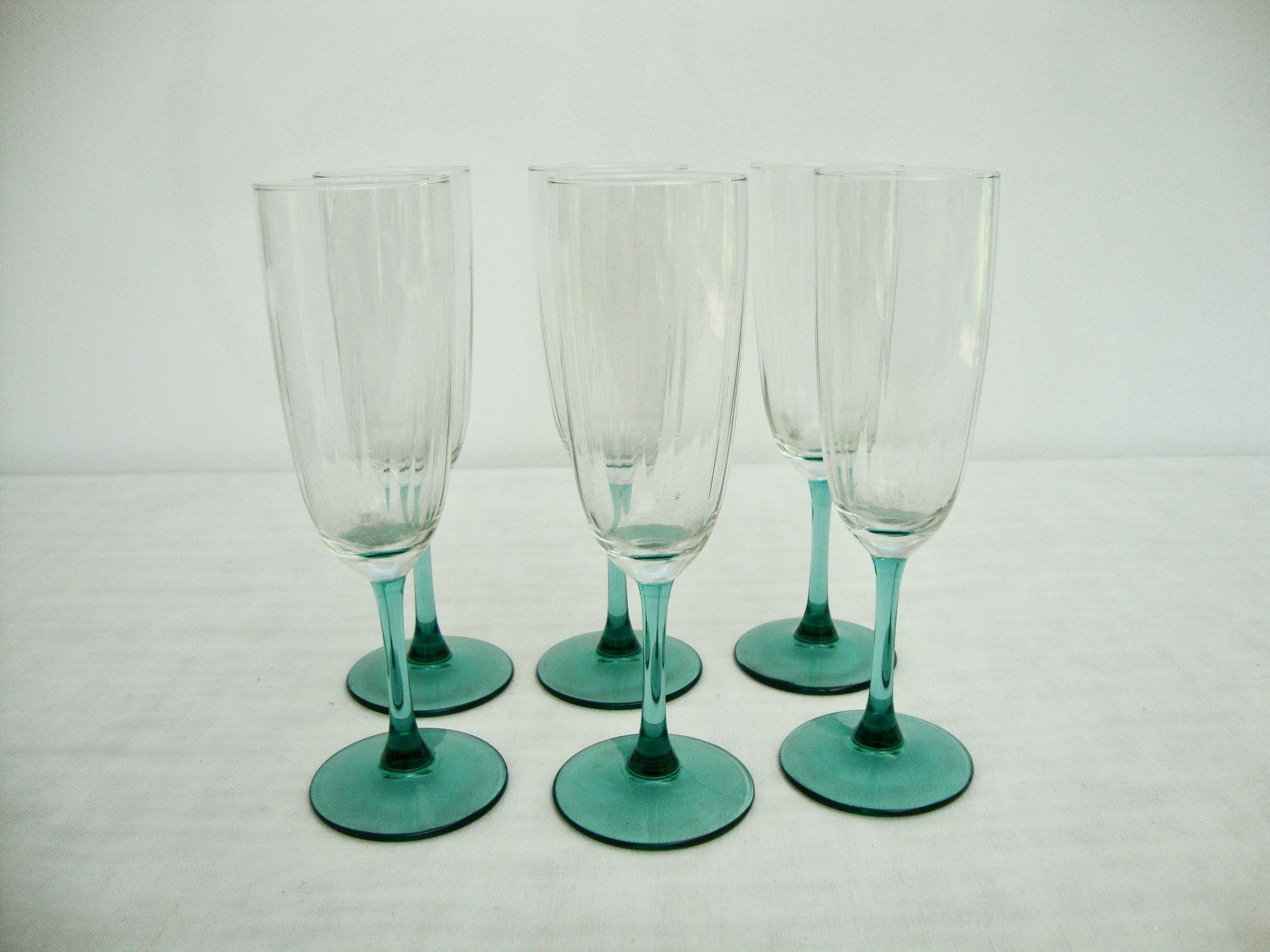 6 glasses champagne flutes