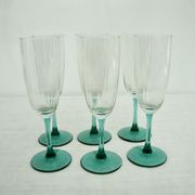 6 glasses champagne flutes