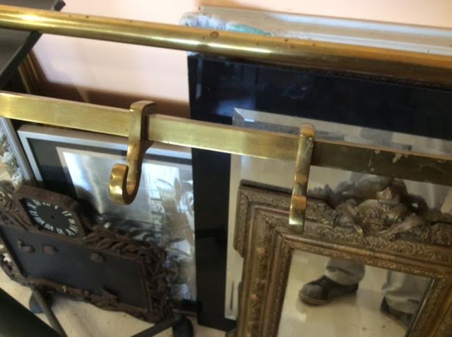 Brass luggage rack