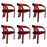 Elisa Armchairs attributed to Giovanni Battista Bassi, 1960s, Set of 6