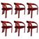 Elisa Armchairs attributed to Giovanni Battista Bassi, 1960s, Set of 6
