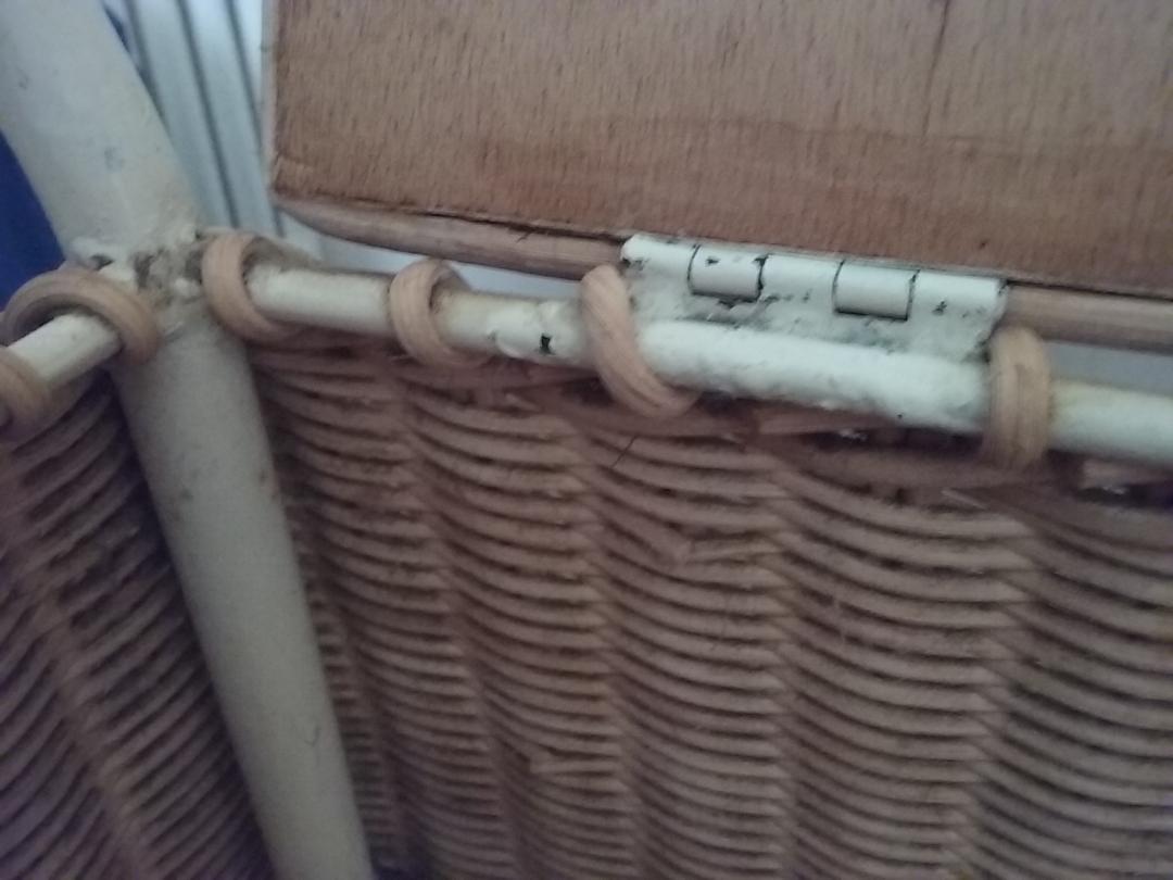 Vintage wicker toy box