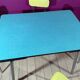 Formica table with extensions and 4 chairs 1950