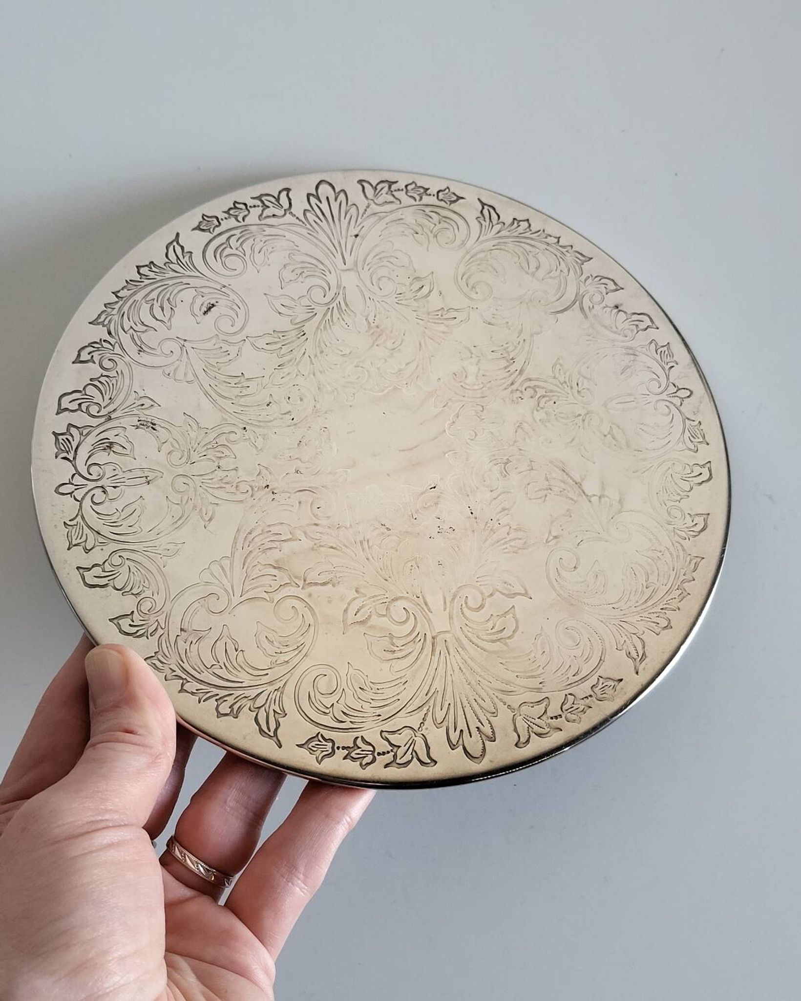 Dessous de plat en métal argenté anglais