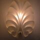 Shell-shaped frosted glass applique, Swedish Modern 1950s