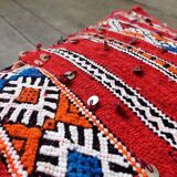 Red Moroccan kilim cushion