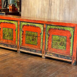 Buffet ancien chinois 3 portes + 3 tiroirs