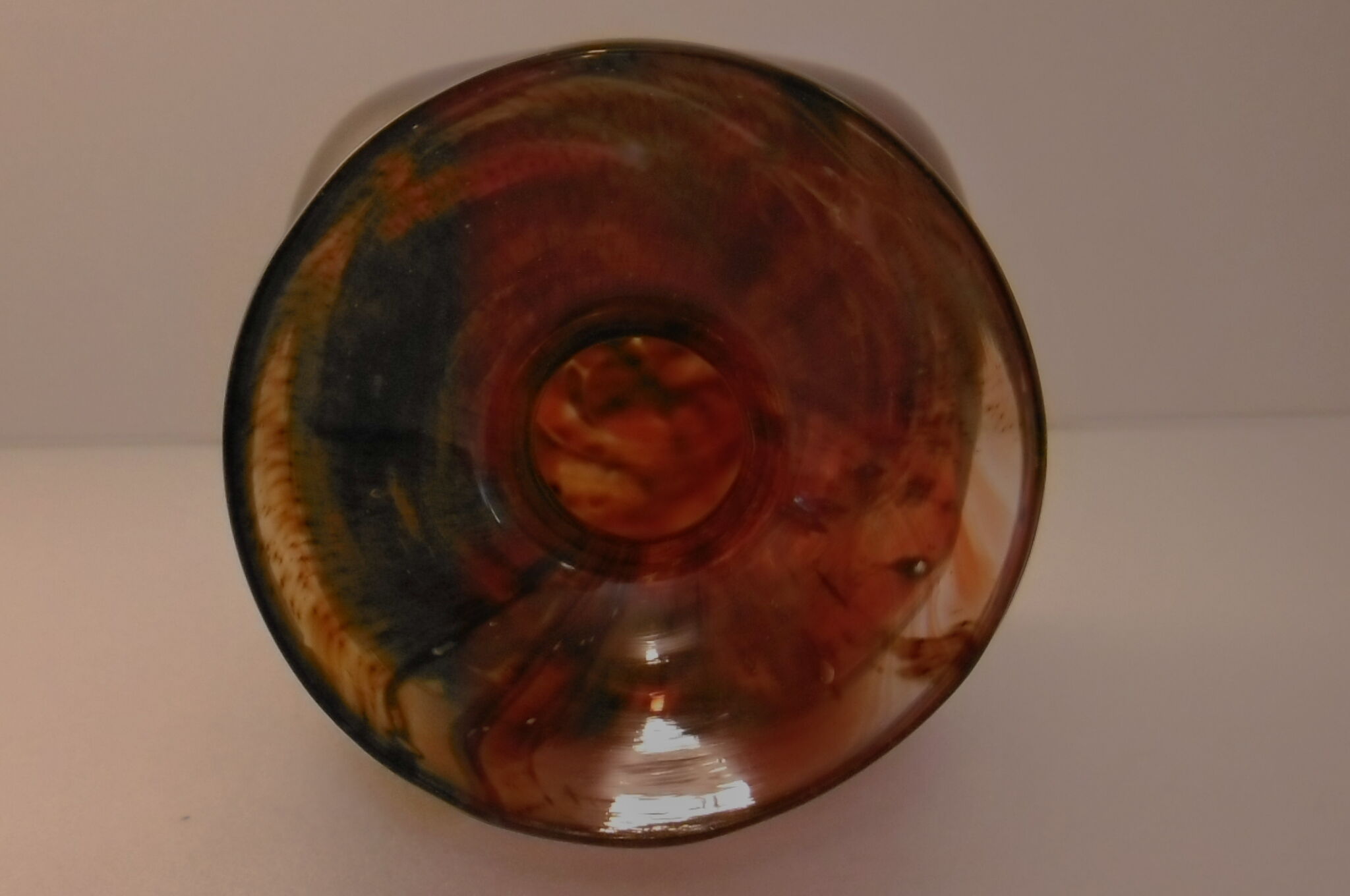 Amber-colored vase by Mdina