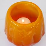 Art glass candleholder by Göte Augustsson Ruda Glasbruk