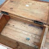 Double school wood desk from 1880 for decoration