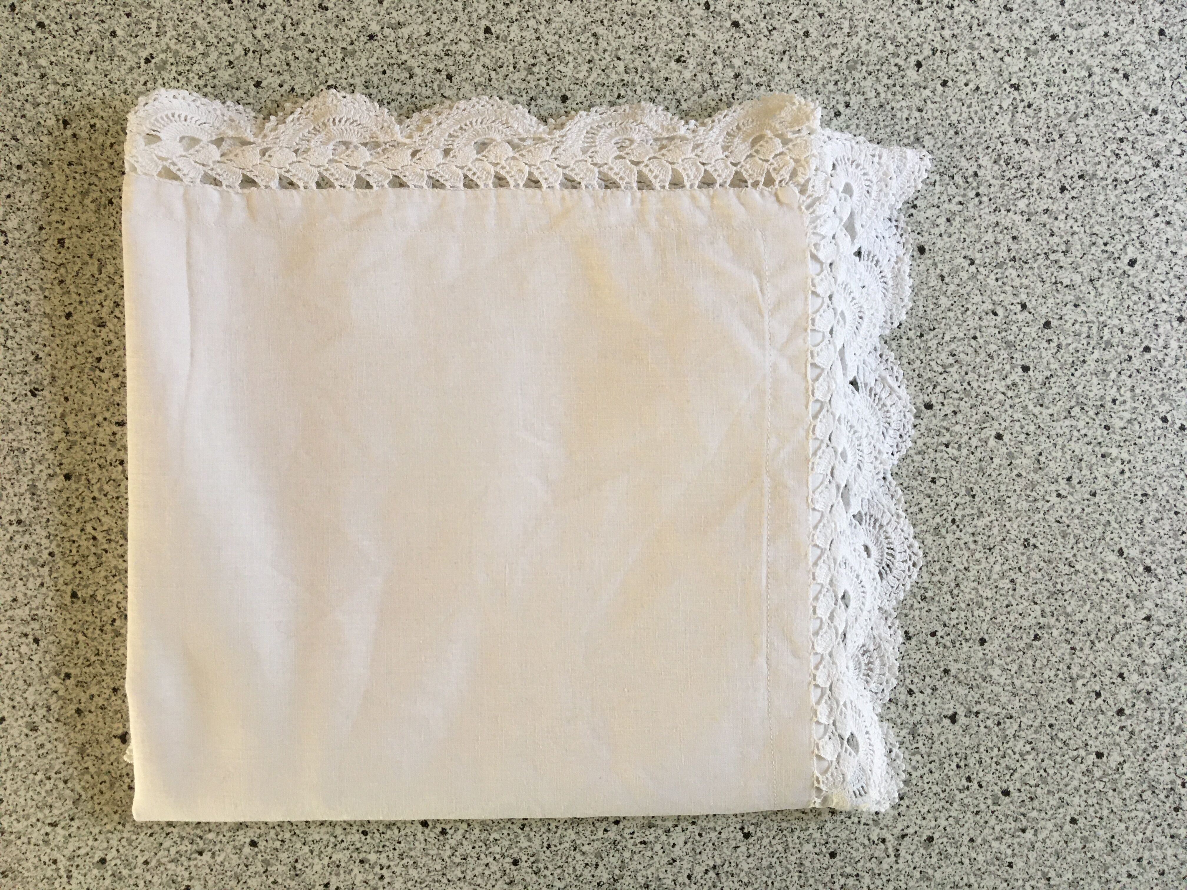 1900s lace square pillowcase