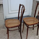 Pair of bistro chairs years J & J Kohn