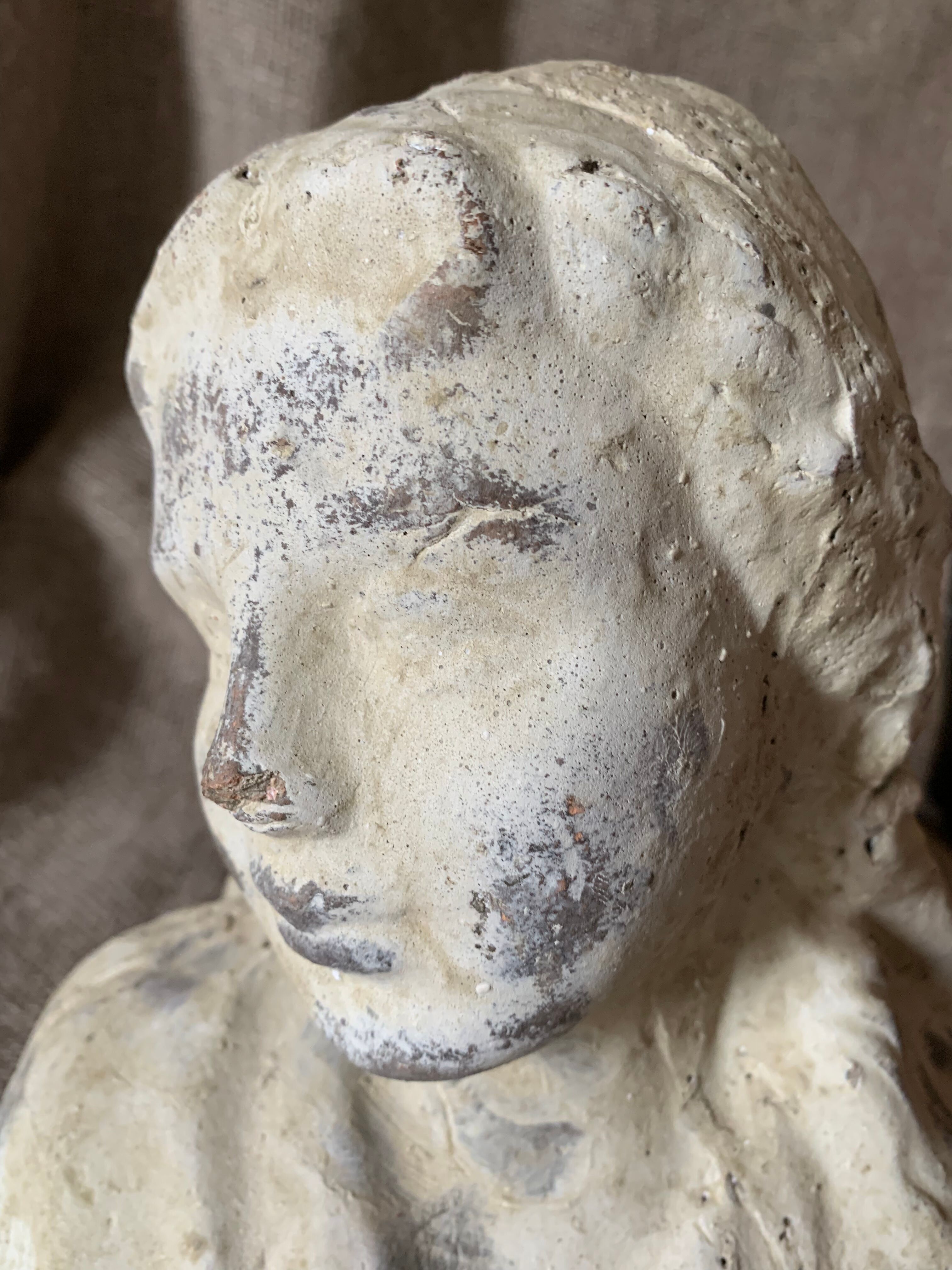 Bust woman plaster