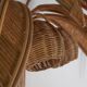 Pair of large "coconut/palm" wall lights in rattan