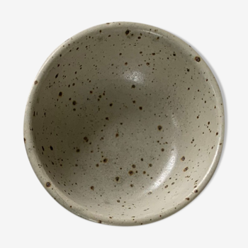 Assiette creuse bol grés pyrité signée Tiffoche handmade french vintage ceramic