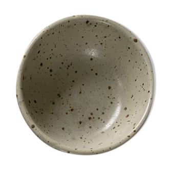 Assiette creuse bol grés pyrité signée Tiffoche handmade french vintage ceramic