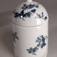 Set of sugar bowls and 7 mugs / cups with blue flowers in Limoges porcelain