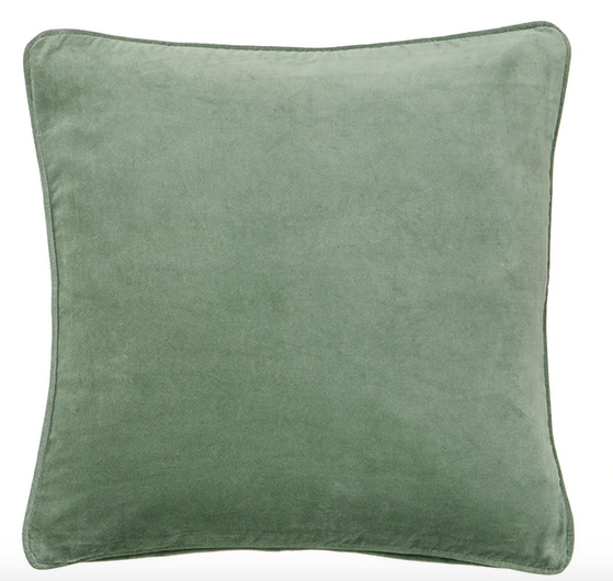 Coussin en velours 50x50cm couleur vert clair