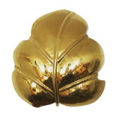 Hollywood Regency brass leaf wall lamp