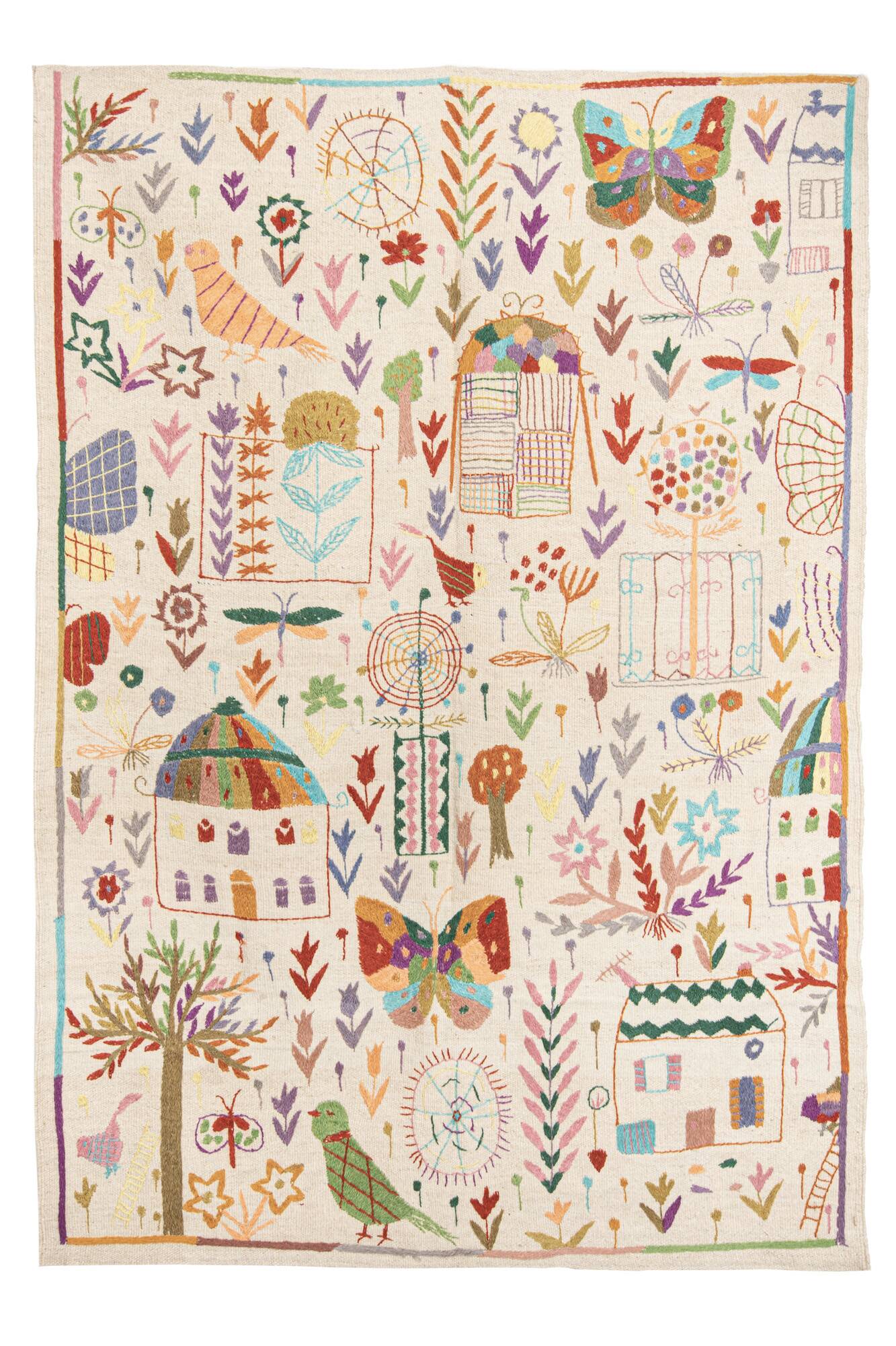 Embroidered Afghan kilim 179 x 121 cm