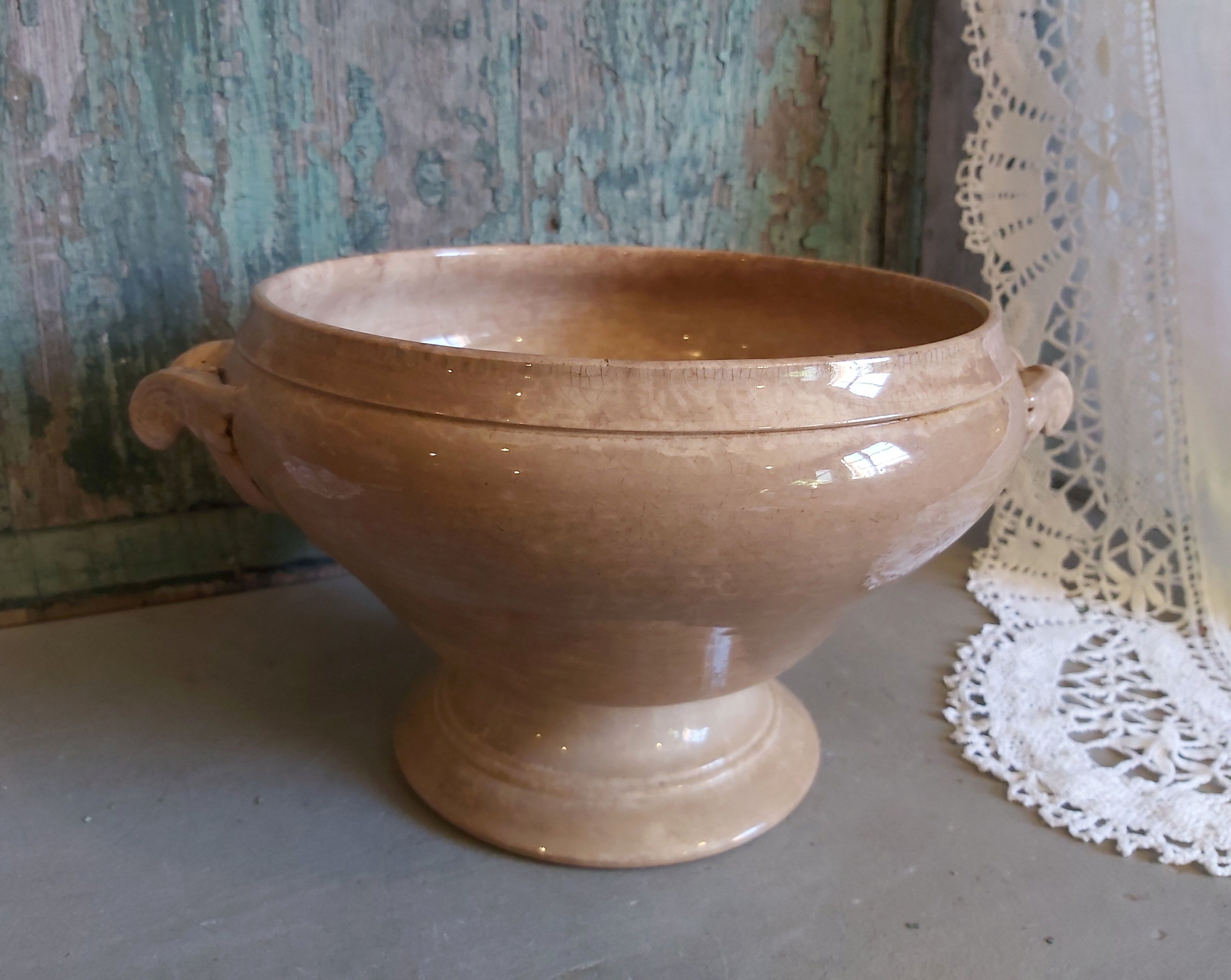 Vintage french fruit bowl from Sarreguemines