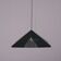 Black plexiglass pendant lamp from the 1980s, mounted on chains, originating from Italy.