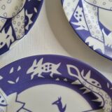 Service of 10 Plates, design by Yves Blayo Paris, 80s, 21 cm