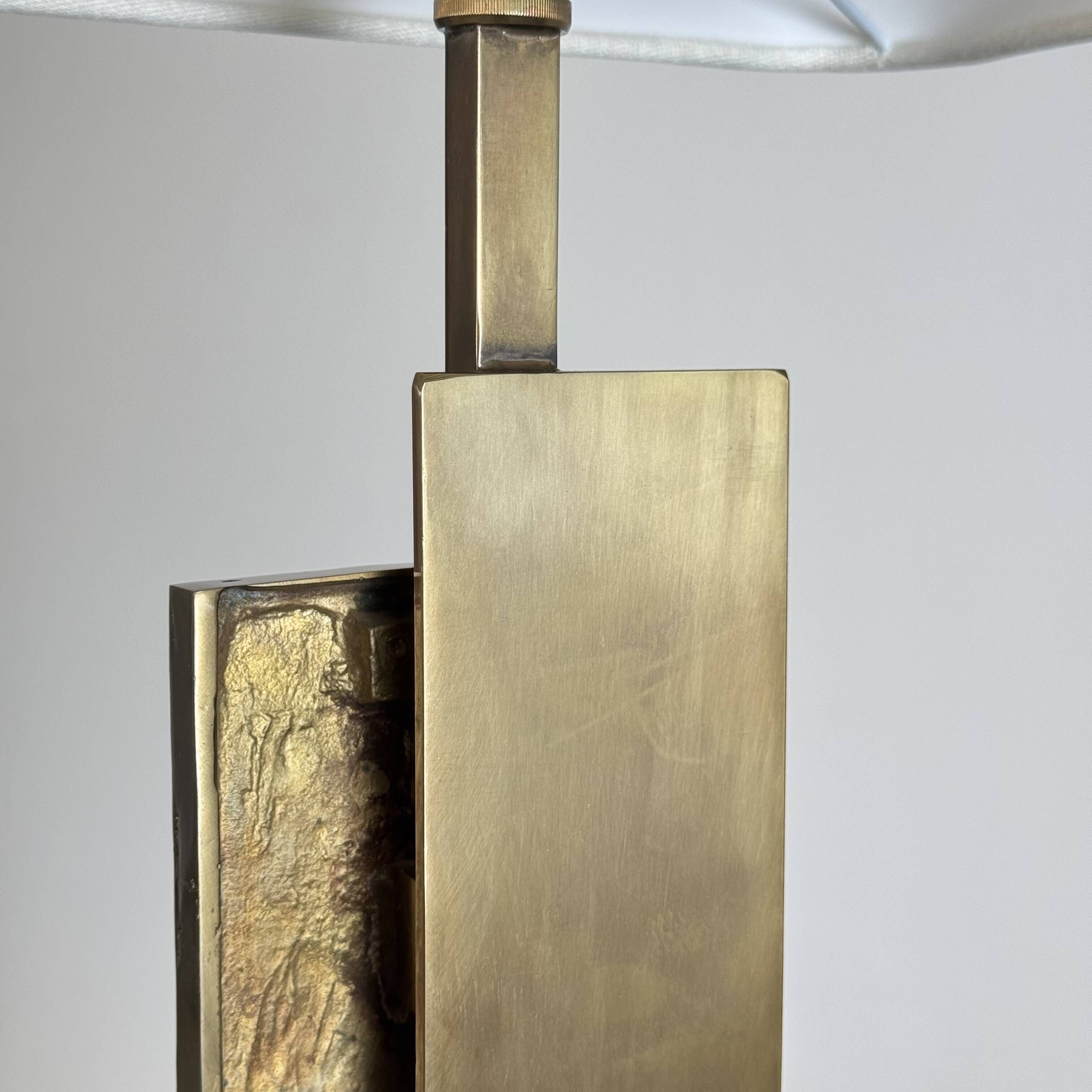 Pair of Dioniso Table Lamps in Marble and Brass by Angelo Brotto, Esperia
