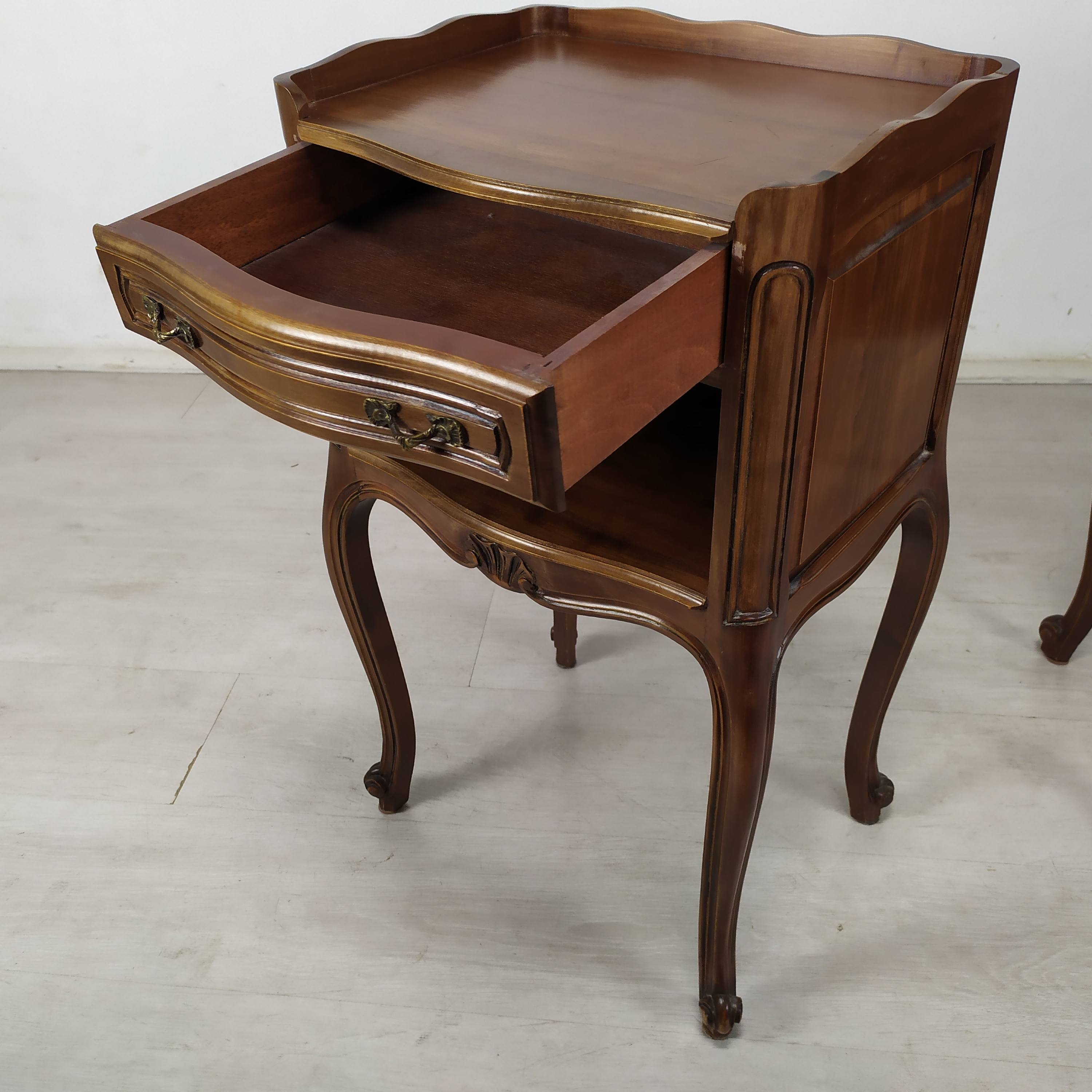 Pair of Louis XV style bedside tables